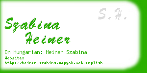 szabina heiner business card